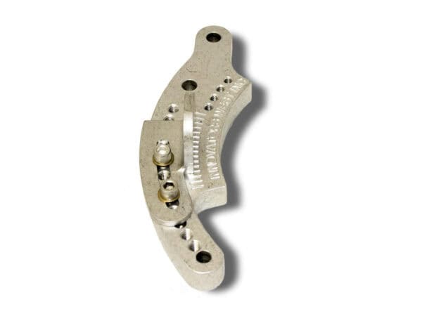 Innovators West Big Block Chevy Passenger Side Crank Trigger Bracket #929 with multiple holes for attachment, displayed on a white background with a shadow.