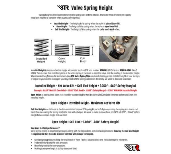 Valve Spring Installed Height Tech 01 1 6